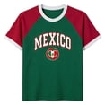 thumbnail image 4 of XAOFW Women's T Shirts Mexico Round Neck Short Sleeve Graphic Print T-Shirt Summer Football Soccer Game Tee Casual Daily Wear Tops S, 4 of 4