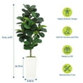 thumbnail image 4 of Ataucjin 5FT Artificial Fiddle Leaf Fig Tree，Fake Fig Tree in White Planter - Faux Ficus Lyrata Floor Plant for Home, Office, Living Room Decor， Realistic Fake Indoor Tree, 4 of 7