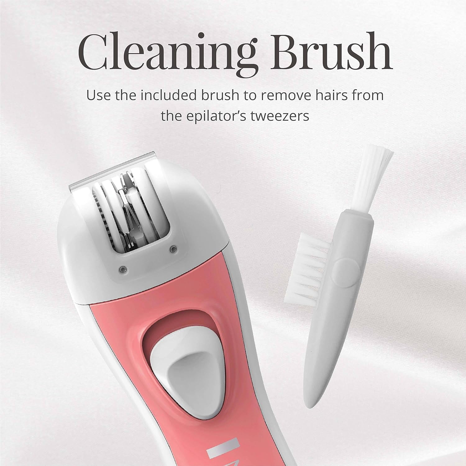 Remington Smooth & Silky Facial Epilator, 6 Automatic Tweezers, Cordless, Battery Powered, Pink