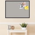 thumbnail image 3 of PinPix 40x28 Custom Cork Bulletin Board Dark Stone Poster Board Has a Fabric Style Canvas Finish, Framed in Dark Stone, by ArtToFrames (PinPix-1808), 3 of 5
