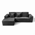 thumbnail image 2 of PARKWELL 108" Oversized Modular Sectional Sofa – Modern L-Shaped Upholstered Cloud Couch with Deep Seating,Corduroy Sofa for Living Room Bedroom,No Assembly Required,Dark Gray, 2 of 11