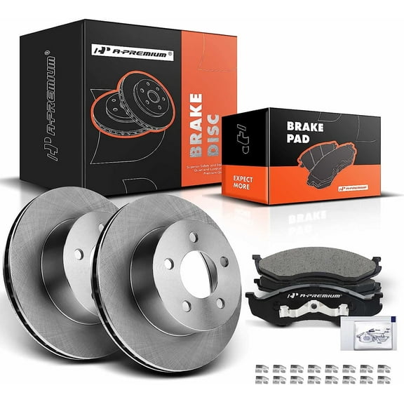 A-Premium 11.02 inch(279.9 mm) Front Vented Disc Brake Rotors   Ceramic Pads Kit Compatible with Select Jeep Models - Cherokee, 1990-1999, Grand Cherokee 1993-1998, Wagoneer 1990-1999, Wagoneer