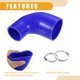 thumbnail image 5 of Acoplador Universal de Manguera Unique Bargains Silicona Azul Codo 90 Grados, 5 of 8