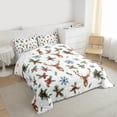 thumbnail image 3 of Feelyou Cartoon Reindeer Child Queen Comforter Set, Christmas Leaf Botanical Bedding Sets, 3 Pieces, 3 of 8