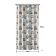 thumbnail image 5 of White Highland Cow Car Flower Pattern Shower Curtain 36"x72" ,Bathroom Decorative Shower Curtains Set with 12 Hooks,Modern Waterproof Washable Shower Curtain, 5 of 6