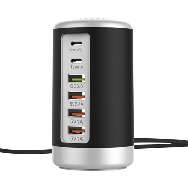 Multiple Usb Charger 65W Pd Highpower Fast Charger Qc3.0+Pd Fast Charging Multiport Usb Smart Charger Is Applicable to Smart Phones, Mp3/Mp4, Cameras, Tablets, Ios, android, Etc Usb Fast Charger
