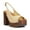 Beige, variant on YDN Women Rivet Studded Platform Strappy Sandals Peep Square Toe Chunky High Heels Fashion Party Daily Dress Clog Shoes Size 7 Brown