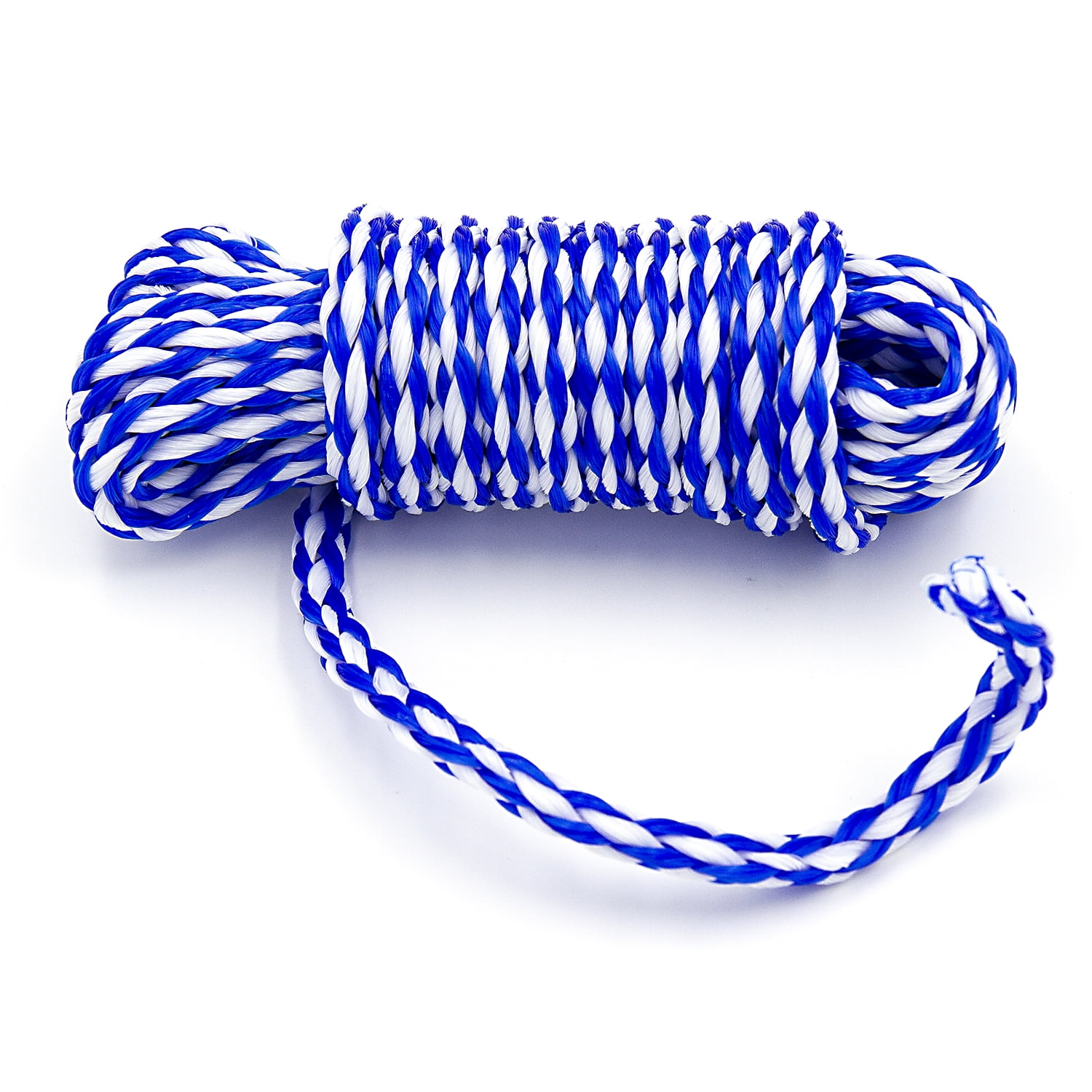 (2 pack) Ozark Trail 3/8 Inch x 15 Ft Marine Dock Line with Spliced Eye and 215 lb Load Capacity