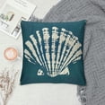 thumbnail image 2 of Blue Pillow Covers Blue Pillow Cases Coastal Shell Pattern Pillow Cover Coastal Pillow Cover Coral Cushion Cover, 2 of 5