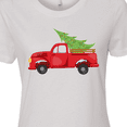 thumbnail image 4 of Inktastic Christmas Vintage Truck with Christmas Tree Women's T-Shirt, 4 of 5