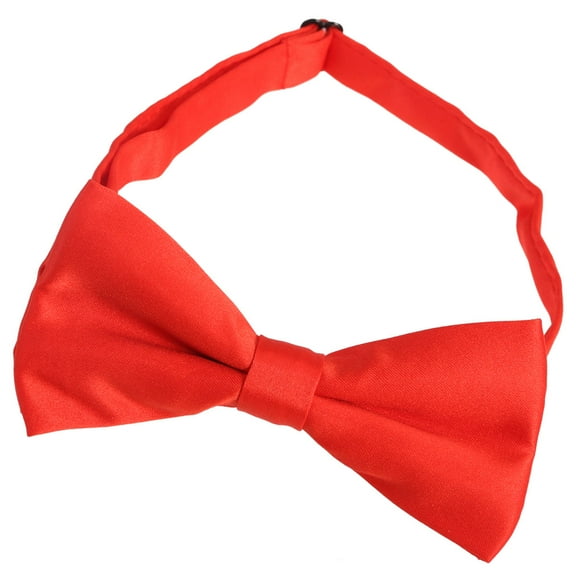 COOPHYA Bright Red Pre Tied Satin Bowtie For Men Neck Up For Weddings Graduations Formal Events And Tie Occasions