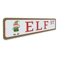 thumbnail image 3 of Elf Street Aluminum Metal Decor Sign - 4x18 inches, 3 of 4