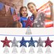 thumbnail image 1 of Adorno de árbol de estrellas del Día de la Independencia | Diseño brillante de cinco puntas | Ligero y fácil de configurar | Decoración de interiores y exteriores | Decoración de la fiesta patriótica, 1 of 6