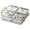 Clear, variant on 1 Pc Divided Serving Tray with Lid and Handle, 4 Compartment Snackle Box Divided Snack Platter Snack Serving Tray Clear Removable Serving Tray for Dried Fruits Candy Nuts, 10.04"x7.87"x2.83", White