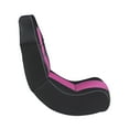 thumbnail image 3 of Linon Gawaine Kids High Back Faux Leather Rocker Gaming Chair, Black/Pink, 3 of 5