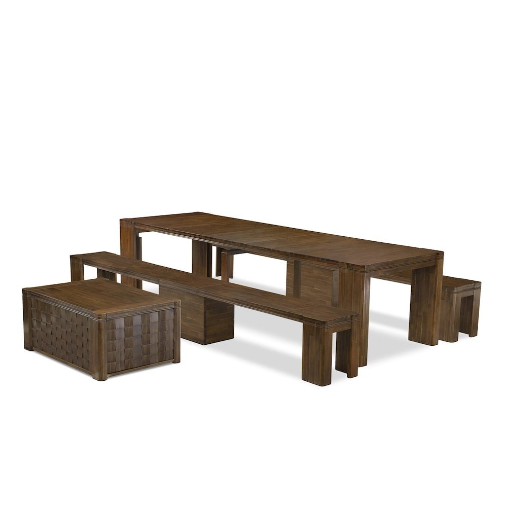 Luxe by East West Furniture 10 Pieces Extendable Dining Set