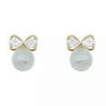 thumbnail image 5 of EOEMY Pearl Bow Earrings Stud Dangle Drop Wedding Party Women Xmas Fashion Jewelry, 5 of 5