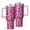 Pink, variant on Leopard Print 40oz Tumbler– Stainless Steel Insulated Tumbler with Handle and Straw, Large Capacity Travel Cup for Hot & Cold Drinks