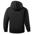thumbnail image 5 of Hxshgdsn Men Winter Coat Thick Fleece Lined Warm Zip Up Long Sleeve Jacket With Pockets Black L, 5 of 5