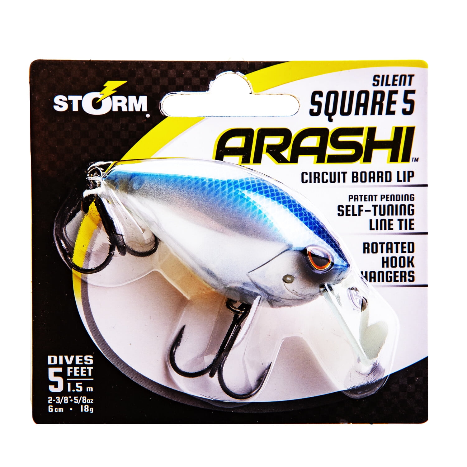 STORM Arashi Silent Square 5  2-3/8" 5/8 OZ Dives 5 Feet crank bait bass lure