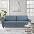 thumbnail image 3 of Lexicon Kinsale Textured Fabric 2-Piece Upholstered Sofa Set in Blue, 3 of 13