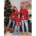 thumbnail image 3 of Marvmys Chandail de Noël Assorti pour la Famille Col Rond Rennes Flocons de Neige Chandail Tricoté Laid pour Hommes Femmes, 3 of 7
