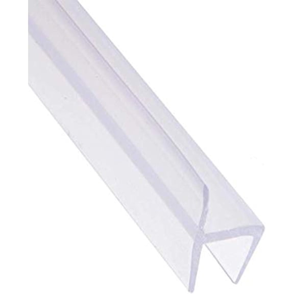Shower Door Seal Strip Frameless Weatherproof Door Sweep for Door and Windows, Flexible Silicone Seal Fit for 3/8" Glass,10 Ft