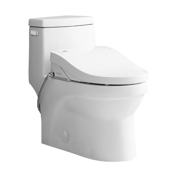 Tours One-Piece Toilet with Vivante Smart Seat Left Side Flush Handle 1.28 gpf