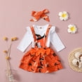 thumbnail image 3 of EnJoCho Baby Boys Girls Romper+Halloween Suspender Skirts+Headband Outfits Set Trendy Holiday Party Performance Clothes Fall Birthday Gift Dresses for Child Girls, 3 of 9