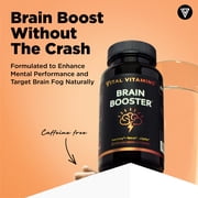 Vital Vitamins Brain Supplements for Memory & Focus - Nootropics Brain Support for Clarity, Energy - with Ginkgo Biloba, Rhodiola Extract - 30 Capsules