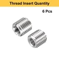 thumbnail image 3 of Uxcell 6pcs Thread Repair Inserts M16 x 2 Male to M10 x 1.5 Female Thread 15mm Long Stainless Steel Reducing Nuts Metric Self Tapping Sleeves, 3 of 7