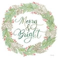 thumbnail image 3 of Jacobs, Cindy 15x15 Black Modern Framed Museum Art Print Titled - Merry And Bright Wreath, 3 of 5
