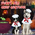 thumbnail image 2 of Dog Halloween Costumes, Dog Chef Costume Chef Hat Clothes with Red Scarf Funny Holiday Clothes Outfit Halloween Costumes for Small Medium Large Dogs Pets (Small), 2 of 5