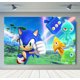 thumbnail image 3 of Fondo de fotografía de Sonic, el erizo de velocidad, héroe corredor, fondo de fotografía de dibujos animados para cumpleaños de niños, accesorios de vinilo de poliéster rojo y azul, 3 of 5