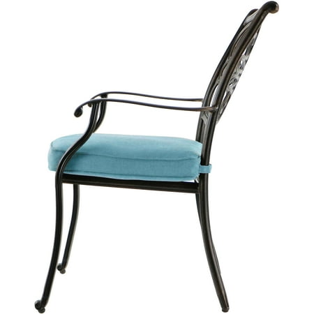 Hanover Traditions 7-Piece Aluminum Outdoor Dining Set in Blue