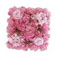 thumbnail image 2 of 2pcs Wall Panel Artificial Flower Decorative Silk Flower Panels Backdrop Floral Panel for Wedding Party Outdoor Decoration Pink, 2 of 9