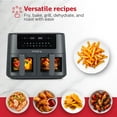 thumbnail image 3 of Holstein Housewares 8.4 QT Dual Basket Digital Air Fryer, 3 of 9