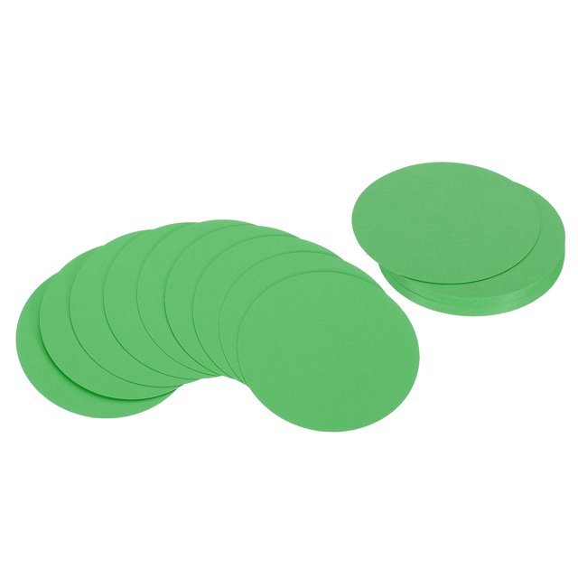 Uxcell 5inch Circle Card Stock, 36Pcs Round Shape Cutouts Paper Thick Cardstock Coaster for DIY Projects, Green