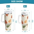 thumbnail image 6 of Yayeee 40oz Double-Wall Insulated Stainless Steel Tumbler with Handle Bottle, Green Autumn Leaves, 6 of 8