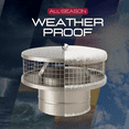 thumbnail image 4 of Chimcare Round Chimney Cap - Stainless Steel, 12 in Single Wall, Spark Arrestor Mesh, for Flue Liner, USA Made, 4 of 11