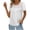 White, variant on Summer Tops Sevevn Women Fashion Lace Splicing Round Neck Short Sleeve T-Shirt Blouse Womens Shirts