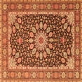 thumbnail image 1 of Ahgly Company Indoor Square Medallion Orange Traditional Area Rugs, 3' Square, 1 of 1