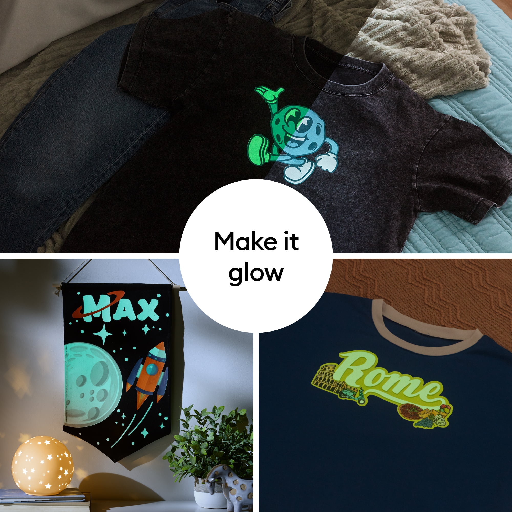 Cricut® Printable Iron-On Glow in the Dark Kit – 8.5 in x 11 in (4 ct)