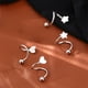 thumbnail image 4 of Clavos para orejas con tornillo de resorte, joyería para orejas de plata de ley para mujer, aretes de nicho avanzados, temperamento, amor, clavos para orejas con hueso, 4 of 6