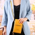 thumbnail image 4 of Bolsa De Hombro Bolso De Hombro Bolso bandolera de cuero impermeable para mujer para el ocio diario (amarillo), 4 of 8