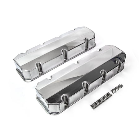 Speedmaster PCE314.1111.02 Compatible with Chevy BBC 454 Fabricated Valve Covers Polished Tall w/o Hole