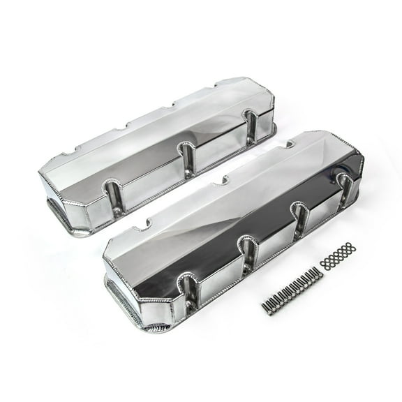 Speedmaster PCE314.1111.02 Compatible with Chevy BBC 454 Fabricated Valve Covers Polished Tall w/o Hole