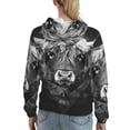 thumbnail image 7 of Honeii Geometric Bull Design Pattern Womens Oversized Hoodies Long Sleeve Sweatshirts Pullover Fall Outfits with Pocket-Medium, 7 of 7