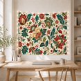 thumbnail image 5 of Ornate Floral Pattern with Large Blossoms, Calming Traditional Folk Art for Flower Lovers, Bohemian Wall Art, Housewarming Gift Tapestry Wall Hanging for Living Room, Bedroom, 5 of 7