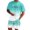 Light Green, variant on Mens Matching Sets Men's Gradient Letter Print Short Sleeve Tee and Shorts Everyday Wear Lightweight Casual Coordinate Outfit Two Piece Breathable Blue XXXXXXL